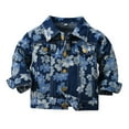 thumbnail image 2 of ATOGUTA Boys Jacket Denim Jackets Classic Basic Button Down Coat Kids' Outwear Blue, Size 3M-6, 2 of 6