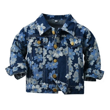 

Kids Jackets for Girls Boys Kids Coat Boys Thick Coat Denim Print Jacket Clothes Children s Jacket