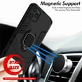 thumbnail image 6 of Dteck Stylish Dual Layer Hard PC Back Case with Ring Grip Kickstand & Support Magnetic Car Mount Function Cover, For iPhone 11 Pro Max (6.5 inch), Black, 6 of 10