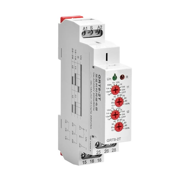 Scienceny Relé temporizador multifunción GRT8-M, relés de tiempo ajustables de 220V, dispositivo de de voltaje portátil profesional con Herramientas eléctricas AC220V Scienceny TO010531-01B