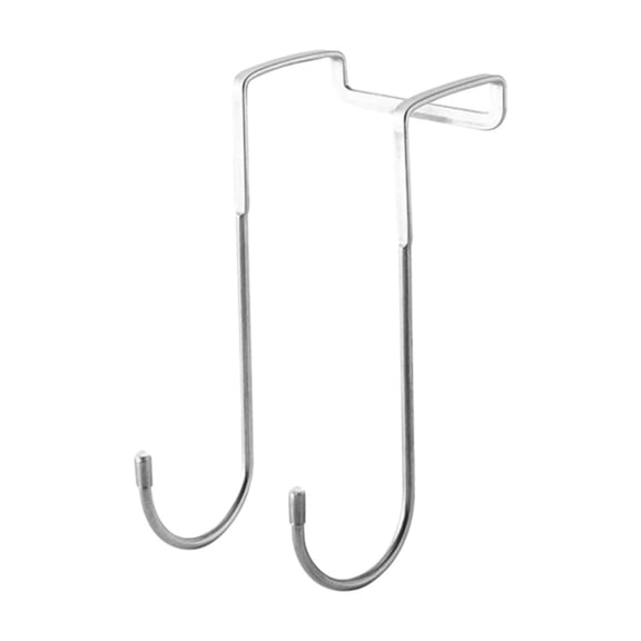 Over The Door Hook, 2.7x6.21 in Metal Extra Long Hooks, Stainless Steel S-Shaped Door Hanging Hooks, No Drilling Double Hanger Hook for Hanging Hats, Towels, Cabinet Hook Holder for Bathroom, Kitchen