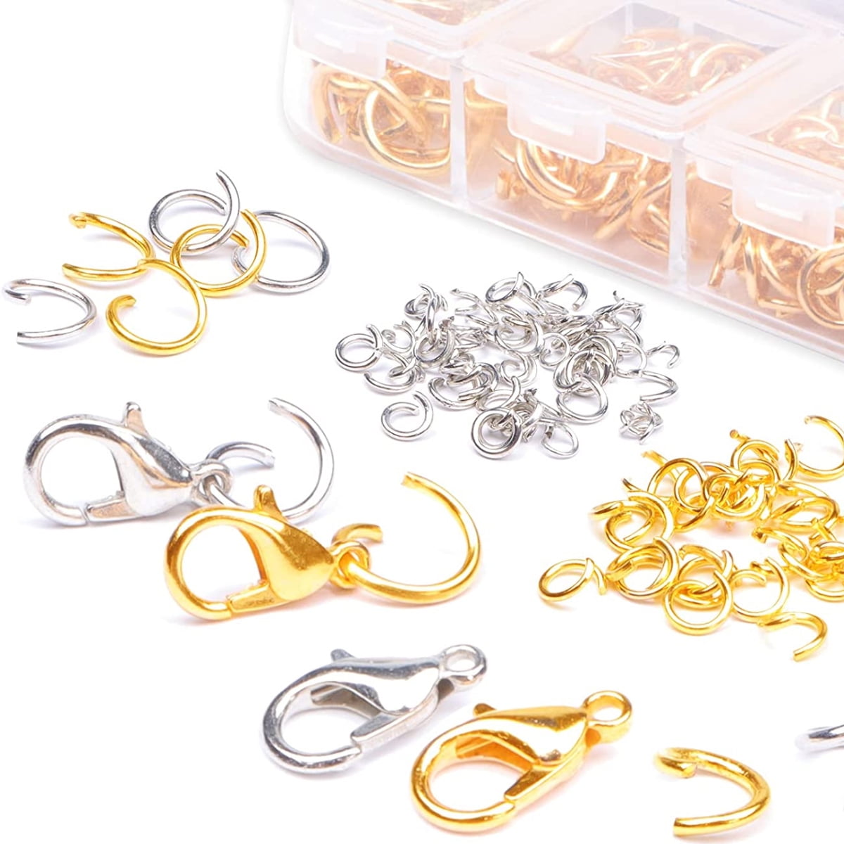 DBAILY Kit De Fabrication Et Réparation De Bijoux Or Et Argent Avec Boîte Plastique - Fournitures Pour Bijouterie