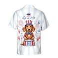 thumbnail image 2 of Happy 4th of July Patriotic Dachshund Marching Band Uniform Balloons Fireworks Hawaiian Shirt Breathable Summer Unisex Merch Wiener Dog Lover Gifts Idea - 13009, 2 of 6