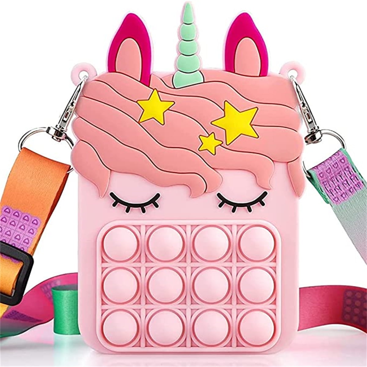 Unicorn Pop Purse Bag It Fidget Toy Girls Bubble Popper Poppets