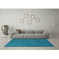 thumbnail image 3 of Ahgly Company Indoor Square Solid Light Blue Modern Area Rugs, 6' Square, 3 of 4