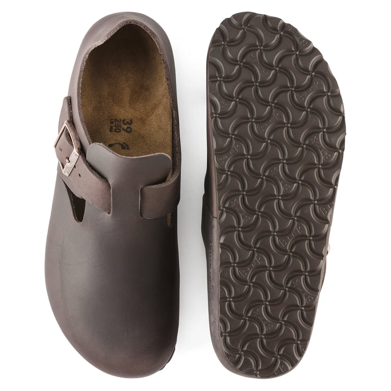 Birkenstock London BS Narrow Oiled Leather Clog, 39, Brown