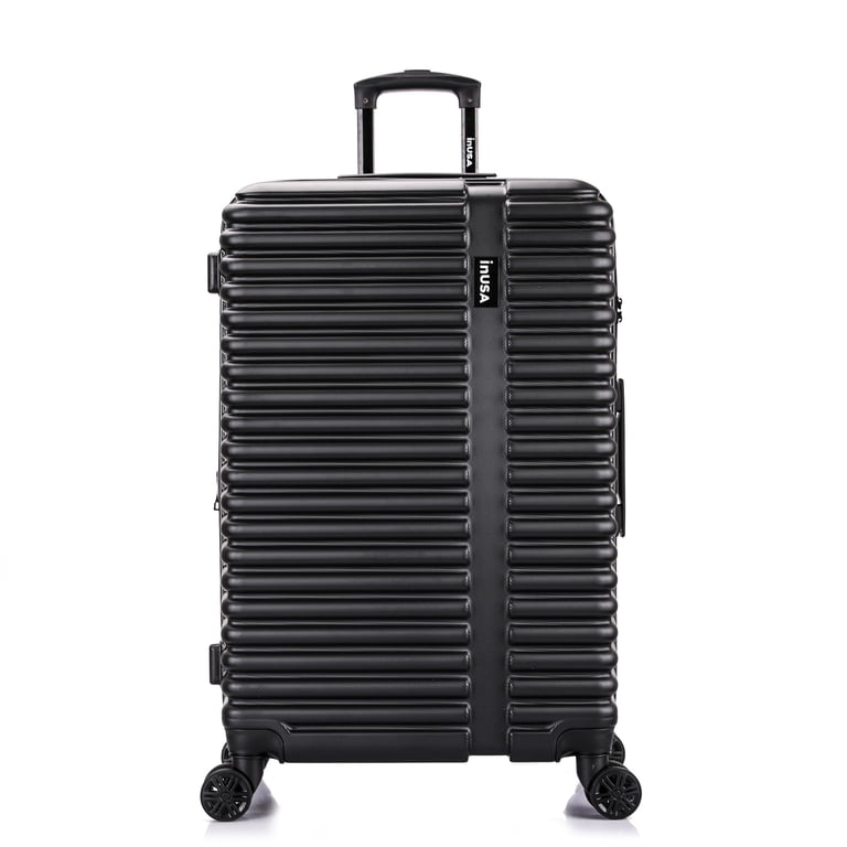 InUSA Ally Collection 28-inch Checked Luggage Black - Walmart.com