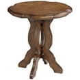 55 Downing Street Cottswolds Farmhouse Rustic Wood Round Accent Table