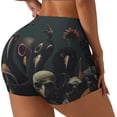 thumbnail image 2 of Kdxio Stylish Avian Gathering Print Workout Shorts for Women Seamless Soft Smooth Gym Yoga Scrunch Active Shorts, 2 of 5