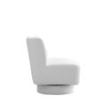 thumbnail image 4 of Swivel Accent Chair, 360 Degree Club Chair Upholstered Armless Sofa Nursery Chair, Modern Reading Chair Leisure Lounge Chair for Bedroom Living Room Hotel Office, 23.60''L*26.80''W*30.00''H, Ivory, 4 of 7