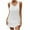 White, variant on Summer Dresses For Women 2025 Sevevn Woman Solid Color Fashion Sleeveless V-Neck Drawstring Beach Dress