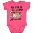 thumbnail image 3 of Inktastic My Great Grandma Loves Me with Sloth and Hearts Boys or Girls Baby Bodysuit, 3 of 5