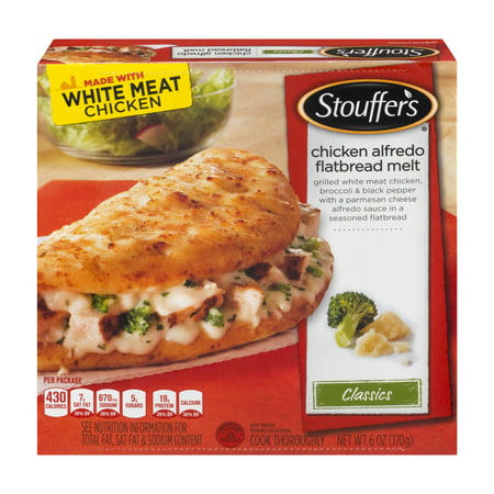 Stouffer's Chicken Alfredo Flatbread Melt Classics, 6.0 OZ - Walmart.com