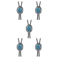 thumbnail image 1 of Qarigey Bolo Tie para hombre Corbatas hechas a mano Colgante Collar Corbatas Decoraciones para el día de San Valentín Adornos Regalo de turquesa oscuro 5piezas, 1 of 6