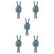 thumbnail image 1 of Qarigey Bolo Tie para hombre Corbatas hechas a mano Colgante Collar Corbatas Decoraciones para el día de San Valentín Adornos Regalo de turquesa oscuro 5piezas, 1 of 6