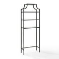 thumbnail image 2 of Modern Bathroom Space Saver Cabinet - Oil Rubbed Bronze, Pagoda Style Storage, Tall Linen Tower, 2 of 8