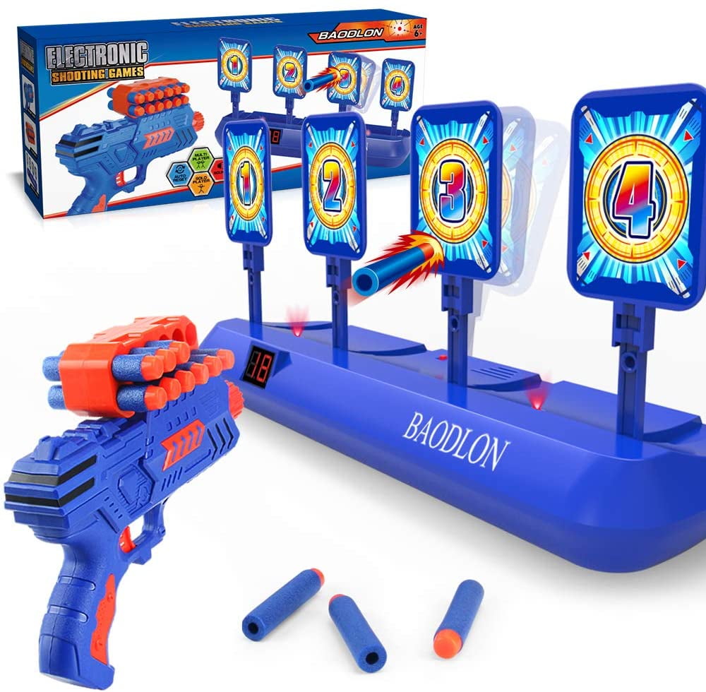 BAODLON Digital Shooting Targets with Foam Dart Toy Gun, Electronic