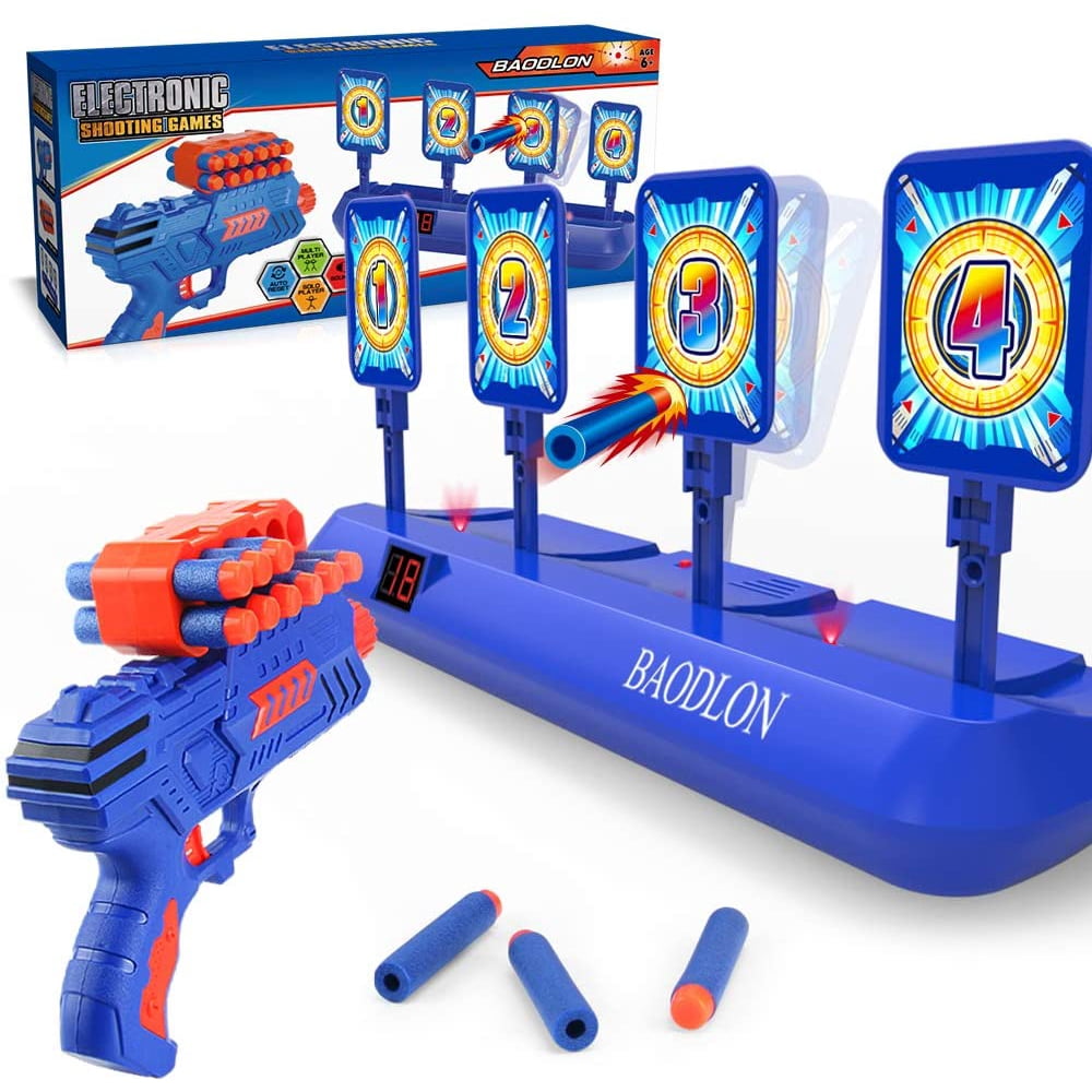BAODLON Digital Shooting Targets with Foam Dart Toy Gun, Electronic