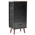 thumbnail image 4 of Black Accent Chest 4 Drawer Storage Organizer - Modern Wood Dresser for Bedroom Living Room, 4 of 9