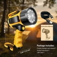thumbnail image 2 of EZBY 150000 Lumens Rechargeable Flashlight, High Powered LED Handheld Spotlight,12800mAh Rechargeable Battery,USB Output Power Bank, Aluminum Alloy Body for Camping Outdoor Emergency Work, 2 of 9