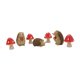 thumbnail image 3 of 7 piezas de figuras en miniatura Hedgehog y estatuas de hongos esculturas de resina figura, 3 of 9