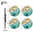 thumbnail image 2 of Battery Operated Analog Wall Clocks Non-Ticking Silent Modern Clock Decorative for Home,Office-Abstract Fluid Art Painting In Turquoise With White And Gold Colors(12inch), 2 of 4