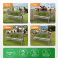 thumbnail image 5 of Kojem Livestock 2-in-1 Hay & Grain Feeder Storage and Dispensing Feed Pan 55 Gallon Capacity Livestock Hay Feeders for Goats, Sheep, Horses Steel Powder Coated Silvery, 5 of 8