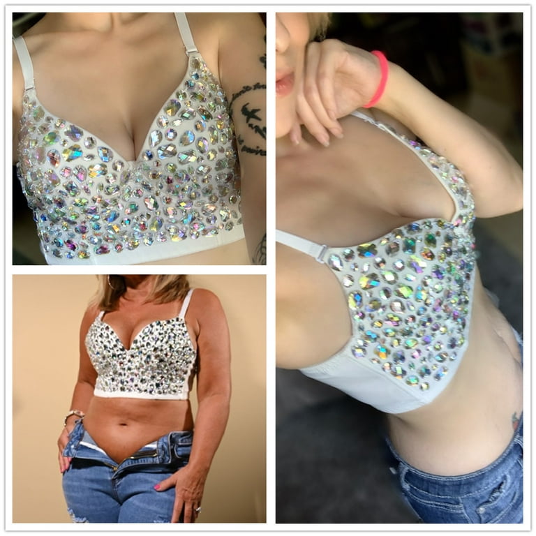 Diamond Rhinestone Push Up Bra Sexy Lingerie Diamante Corset Top For  Nightclubs And Bars Undefined Crop Top Bralette 210308 From Lu01, $24.85