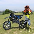 thumbnail image 5 of Seipouy 49cc 2-Stroke Kids Dirt Bike, Gas Power Motocross with Front and Rear Disc Brakes, Gas-Powe Mini Bike, Off-Road Mini Motorcycle for Children, Shock Absorption Springs, Soft Seat Cushion, 5 of 10