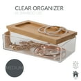 thumbnail image 3 of Simplify Clear Jewelry and Cosmetic Organizer Box with Bamboo Lid, 3 of 8