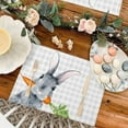 thumbnail image 4 of Easter Placemats Bunny Rabbit Carrot Place Mats for Dining Room Dinner Table Gray Buffalo Plaid Washable Table Mats Spring Easter Day Kitchen Decorations Set of 6, 4 of 6
