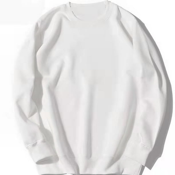 pstuiky camisa de manga larga para hombre, Sudadera deportiva de cuello redondo y manga larga con capucha lisa para hombre camisetas de hombre xxxl