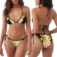 thumbnail image 3 of Fotbe Sunflower Gnomes 3 Traje de Baño para Mujer de Dos Piezas – Bikini Sexy de Tirantes Tipo Halter con Diseño Triangular, 3 of 6