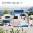thumbnail image 2 of Modway Saybrook Outdoor Patio Upholstered 4-Piece Sectional Sofa in White, 2 of 12