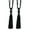 Black, variant on 2 Pack Curtain Tiebacks Handmade Decorative Curtain Holdbacks Rope with Tassel- Black