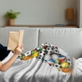 thumbnail image 3 of Letter a Soft Flannel Fleece Throw Blanket, Sports Balls Stacked to Build the First Letter of the Alphabet Capital, Cozy Plush for Indoor and Outdoor Use, 60" x 80", Multicolor, by Ambesonne, 3 of 5