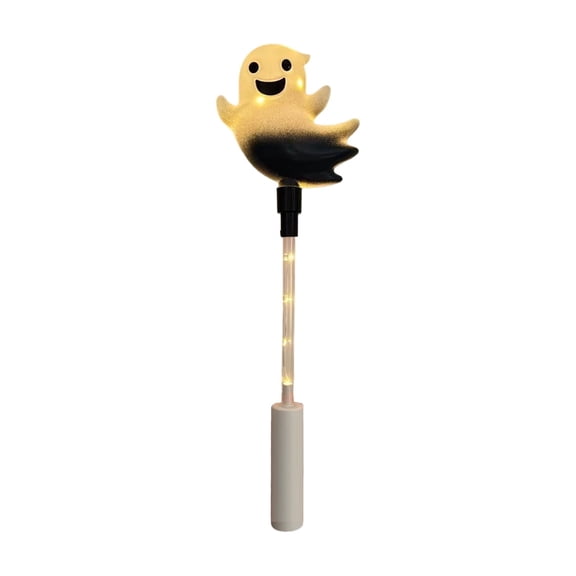 Halloween Light-Up Wand Toys, 11.8" Glowing Pumpkin Ghost Skull Eyeball Flash Sticks, Safe Handheld Light Wands for Kids Trick-or-Treat, Party Favors & Accessories