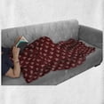 thumbnail image 6 of Valentine's Day Soft Flannel Fleece Blanket, Repetitive Pattern of Romantic Art Hatched Hearts Passion and Love, Cozy Plush for Indoor and Outdoor Use, 60" x 80", Burgundy Pale Pink, by Ambesonne, 6 of 6