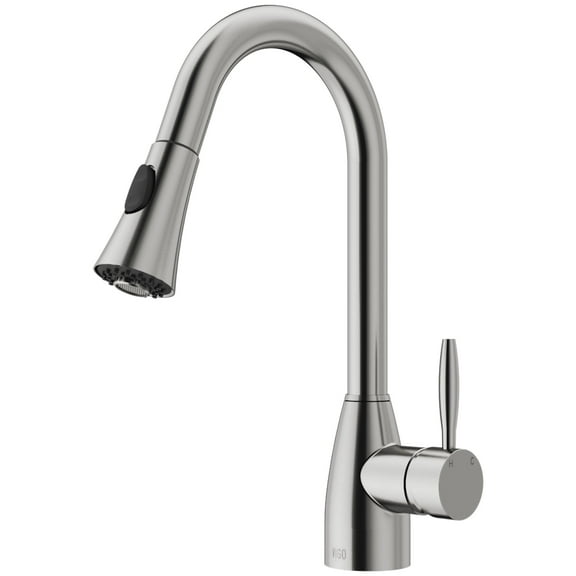 VIGO Aylesbury Single Handle Pull-Down Sprayer Kitchen Faucet in Stainless Steel