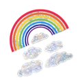 thumbnail image 5 of Rainbow Window Clings Assorted Color Bird-Safe PVC Removable Window Decor Decal Stickers, 5 of 5