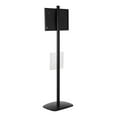 thumbnail image 2 of M&T Displays Free Standing Display Stand with 1 x (11X17) Frame in Portrait/Landscape and 1 x (8.5x11) Clear Pocket Shelf, Single Sided (Black), 2 of 6