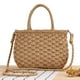 thumbnail image 1 of Bolso de paja tejido a mano para mujer, bolsos de hombro para la playa, bolso cruzado de verano para viajes, accesorios para fotos para niñas, correa Marrón claro Yinane Bolso tejido a mano, 1 of 6