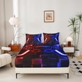 thumbnail image 3 of Gamer Sheet Set For Boys Bedding Set 3-Piece Game Console Bed Sheets For Kids Girls Teen 3D Red And Blue Gamepad Gaming Bed Sheet Set With Neon Check(Red Blue,Twin), 3 of 6