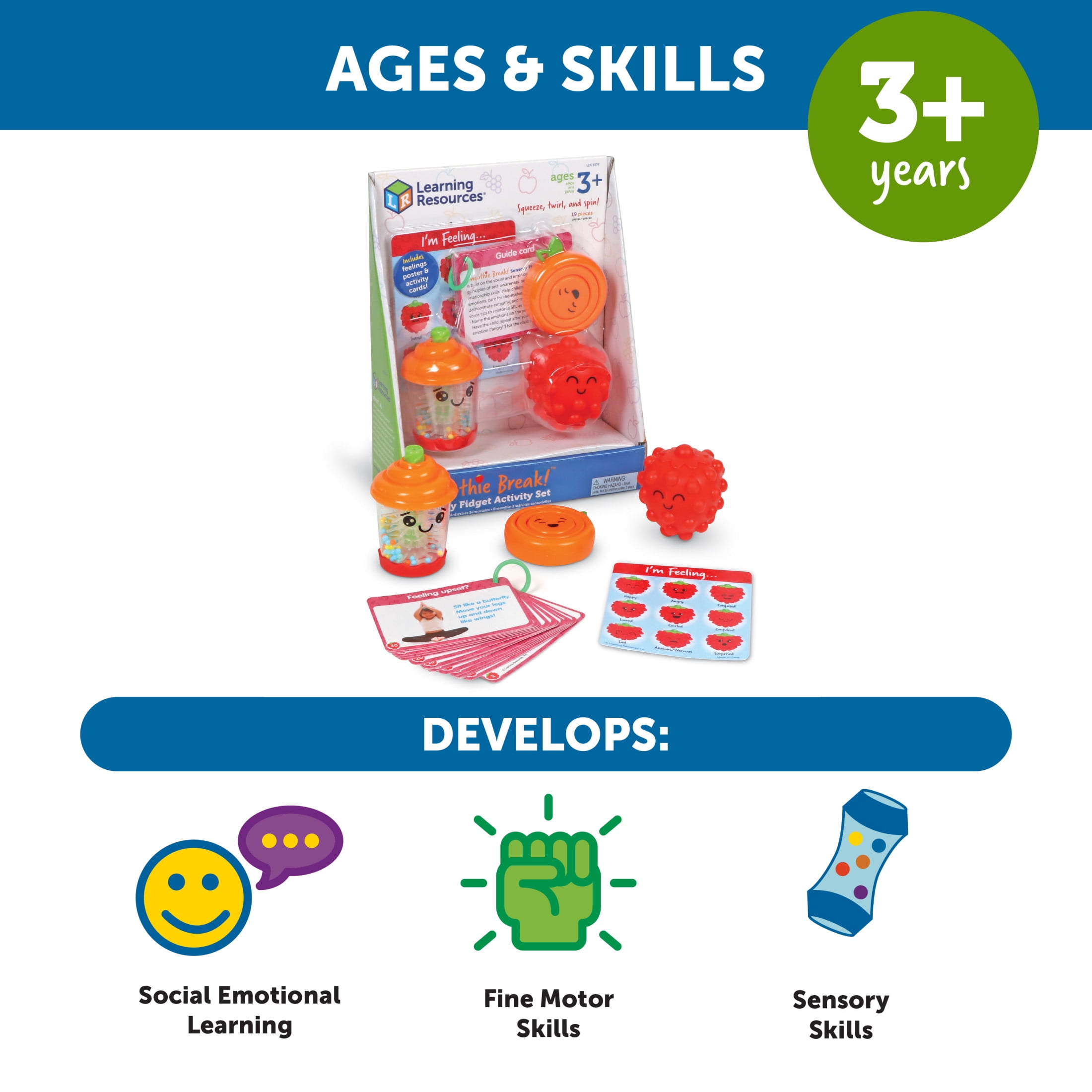 Learning Resources Smoothie Tea Break! Sensory Fidget Activity Set, Sensory Toys for Toddlers, Ages 3+