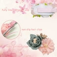 thumbnail image 4 of Juego de pinzas para el cabello con flores, accesorios para lazos para el cabello con flores, 3 piezas, 4 of 5