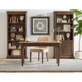 thumbnail image 2 of Executive Writing Desk Writing Table Office Desk Solid Wood Top Brown, 2 of 2