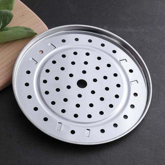 Suministros de cocina Bandeja para cocinar al vapor de acero inoxidable espesada a prueba de agua Rejilla para cocinar al vapor multiusos de pie alto para cocinar al vapor verduras Rejilla para