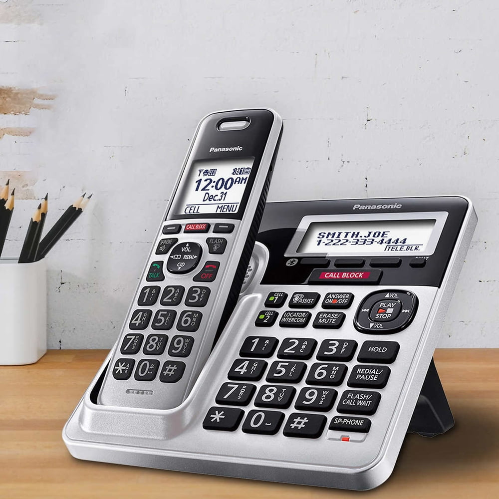 Restored Panasonic KX-TG994SK 4-Handset Phone with Talking Caller ID  (Refurbished)