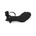 thumbnail image 5 of BLISSFUL STEP Women's Bow Back Ankle Straps Stiletto High Heel Sandals Black 6, 5 of 8