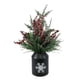 thumbnail image 4 of Senmasine-pino Artificial, flor de Pascua blanca, piña navideña, bayas rojas, lazos, adornos, decoración, jarra, arreglo Floral, 4 of 4